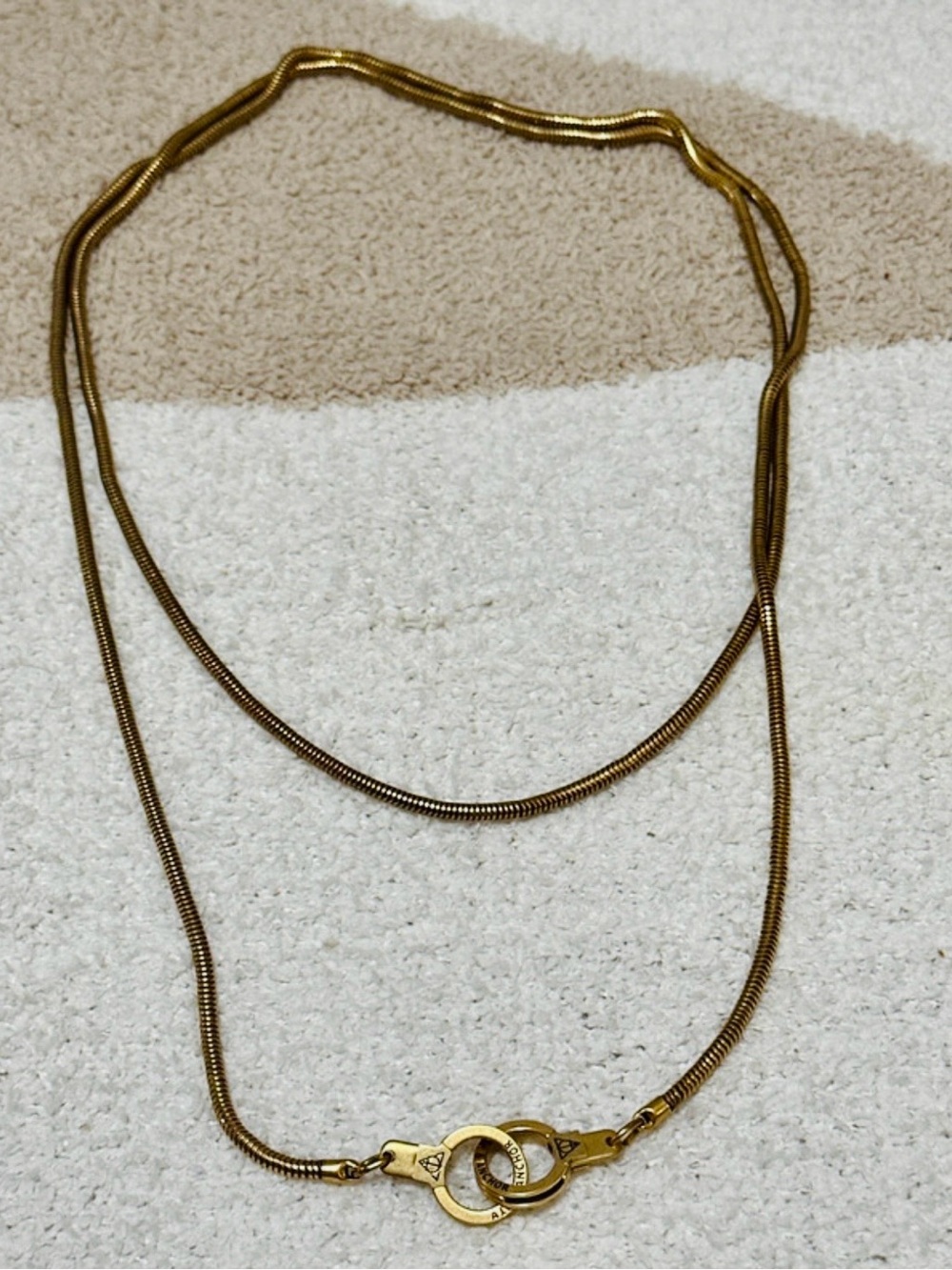 Air and Anchor Double-Cuff necklace